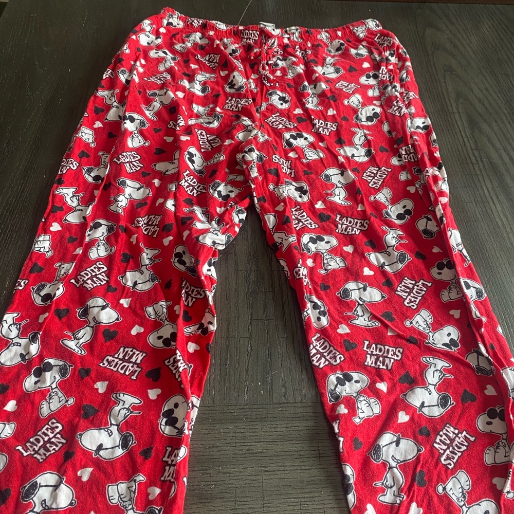 Peanuts Red Snoopy Pajama Bottoms